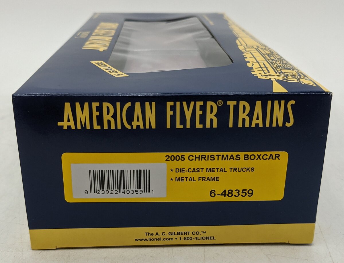 American Flyer 6-48359 S Gauge 2005 Christmas Boxcar NIB