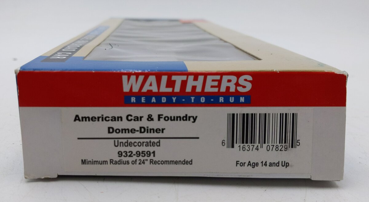 Walthers 932-9591 HO Scale American Car & Foundry Dome-Diner Undecorated LN/Box