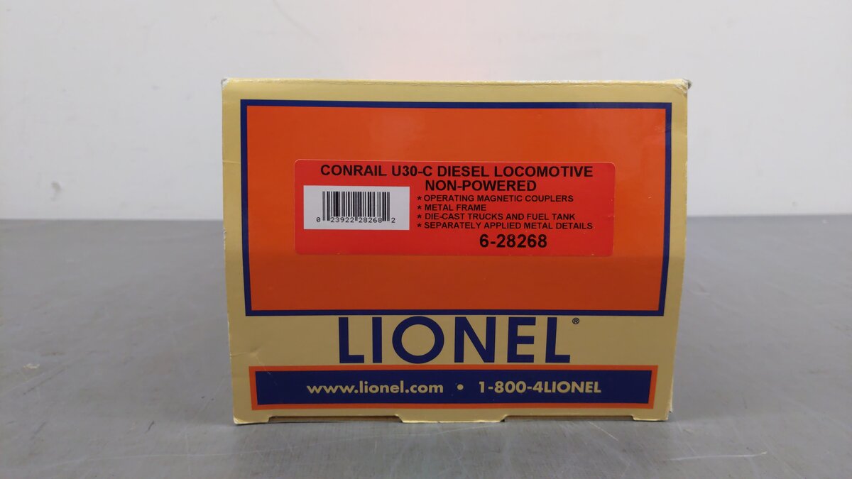 Lionel 6-28268 Conrail U30C Non-Powered Diesel Locomotive #6838 EX/Box