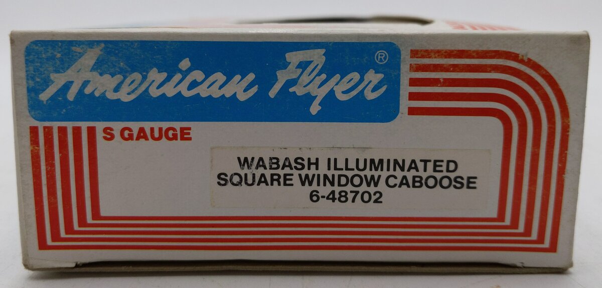 American Flyer 6-48702 S Scale Wabash Square Window Caboose #48702 EX/Box