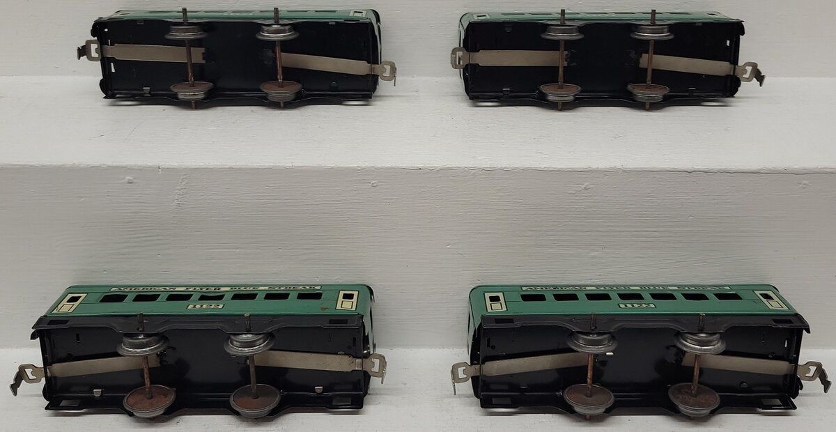 American Flyer 1122 Vintage O Blue Streak Tinplate Passenger Car (4) VG