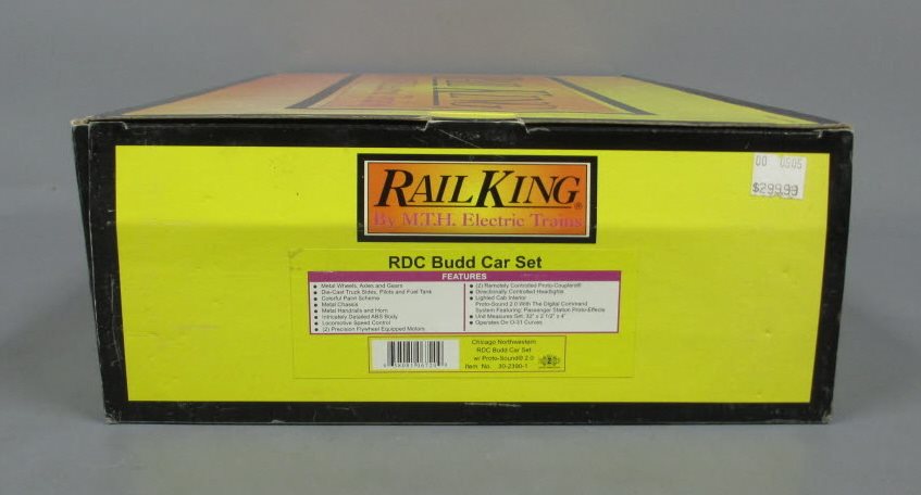 MTH 30-2390-1 Chicago & North Western RDC Budd Car Set w/PS2 #9935/9933 LN/Box
