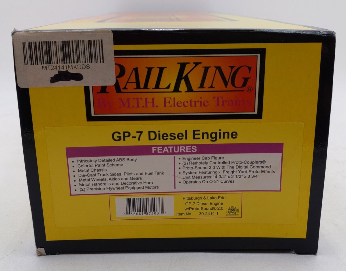 MTH 30-2414-1 O Pittsburgh & Lake Erie GP-7 Diesel Engine w/PS2 #1501 EX/Box