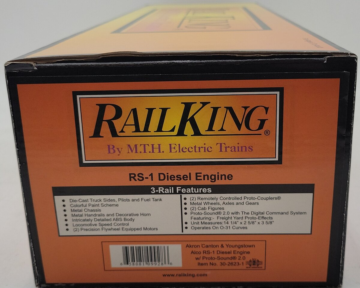 MTH 30-2623-1 O Gauge Weathered Akron Canton Youngstown RS1 Diesel Loco #102/Box