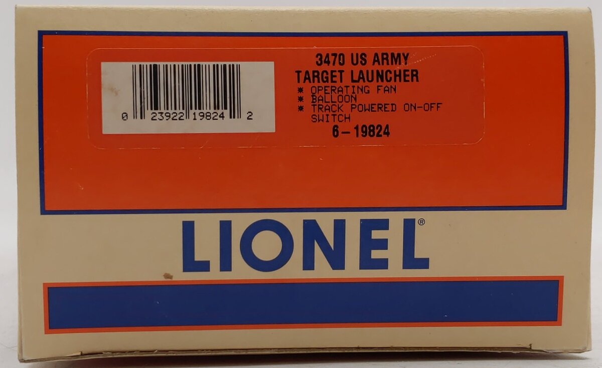 Lionel 6-19824 O Gauge U.S. Army Operating Target Launching Car #19824