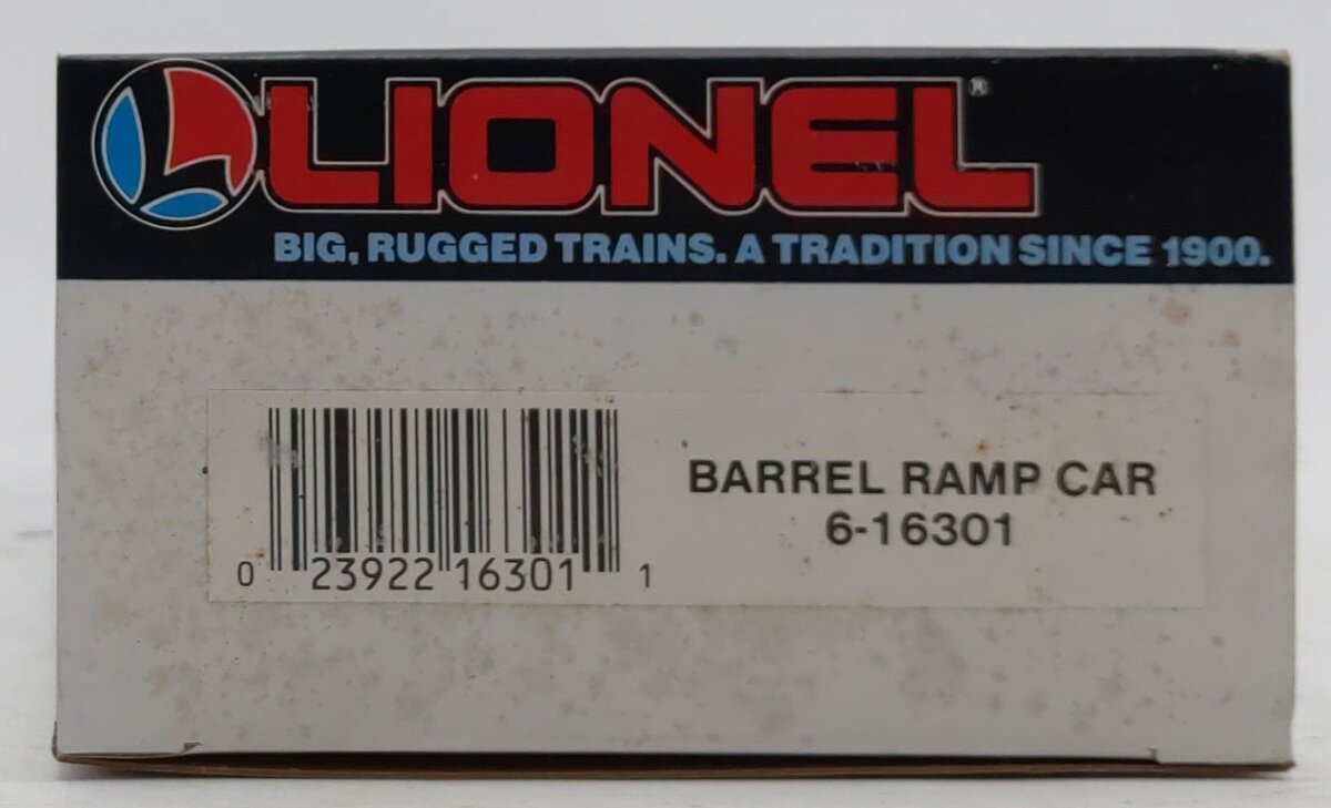 Lionel 6-16301 O Gauge Barrel Ramp Car NIB