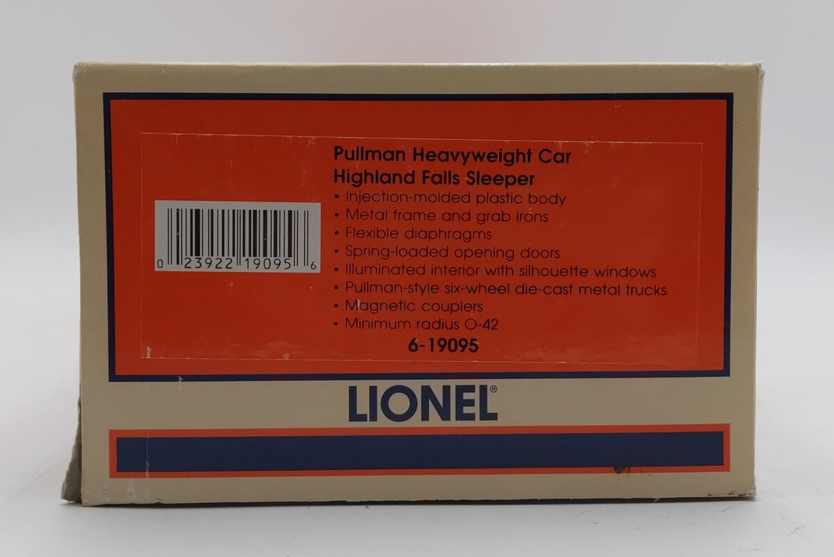 Lionel 6-19095 O NYC "Highland Falls" Heavyweight Sleeper Car NIB