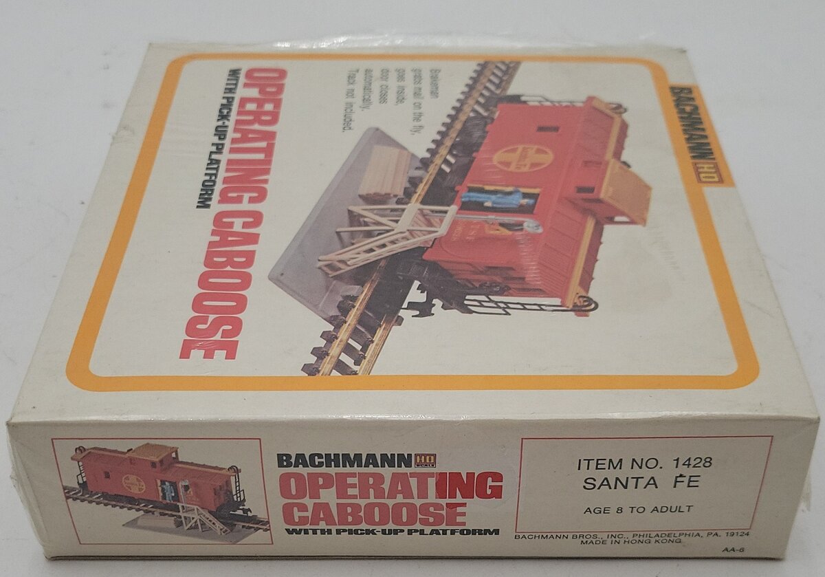 Bachmann 1428 HO Santa Fe Operating Caboose w/Pick-Up Platform #999628 NIB