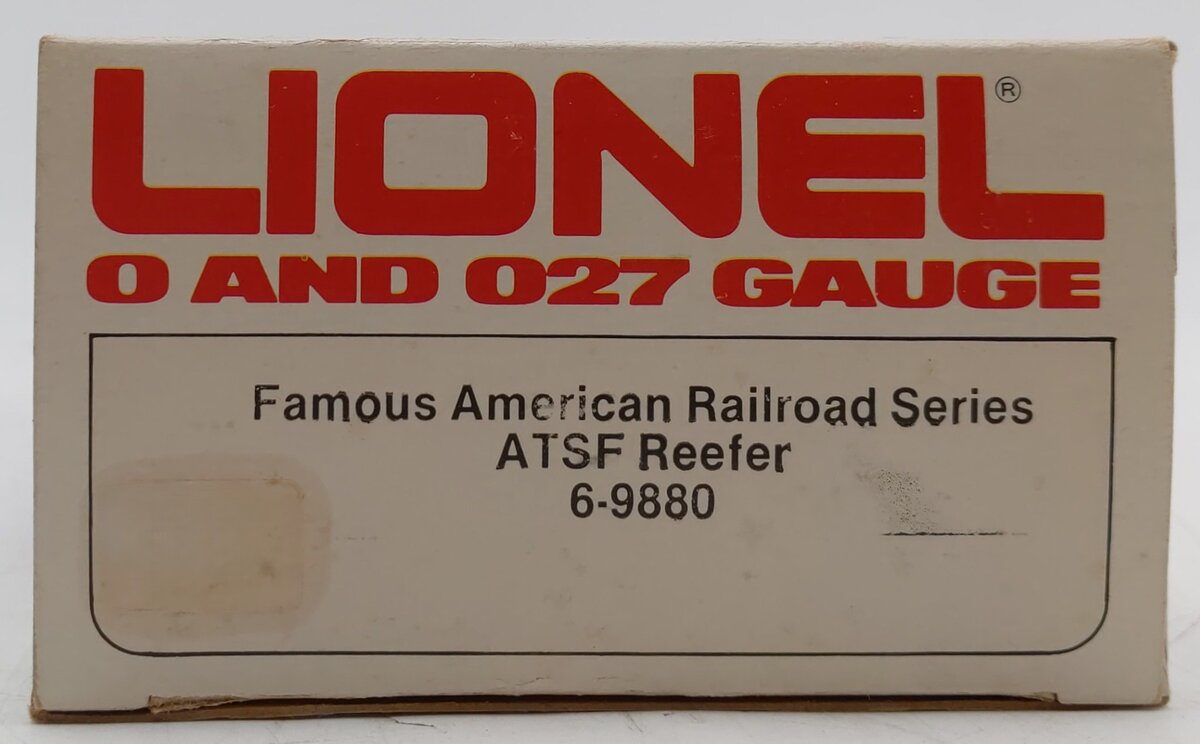 Lionel 6-9880 O Gauge AT&SF Famous American Railroad Refrigerator Car NIB