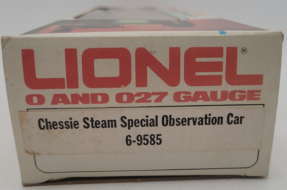 Lionel 6-9585 O Gauge Chessie Steam Special Observation Car #9585 EX/Box