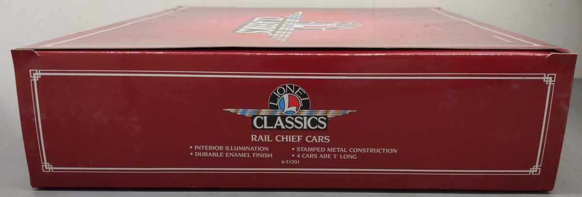 Lionel 6-51201 O Gauge Lionel Lines Rail Chief Passenger 4-Car Set EX/Box