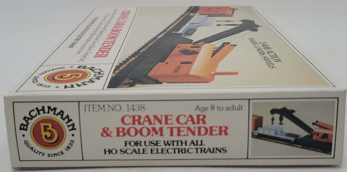 Bachmann 1438 HO Scale Amtrak Crane Car and Boom Tender Set EX/Box