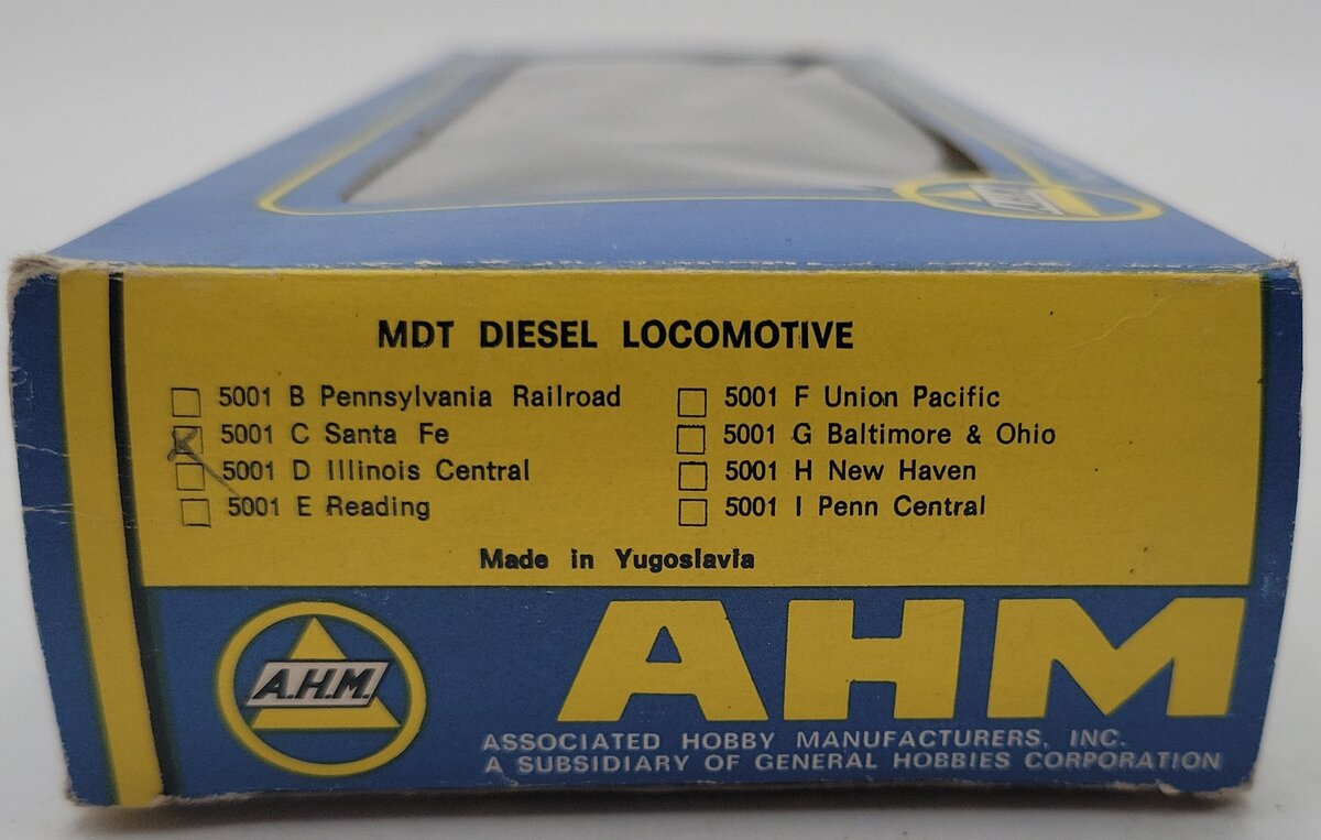 AHM 5001 HO Scale Santa Fe 0-4-0 MDT Switcher #332 EX/Box