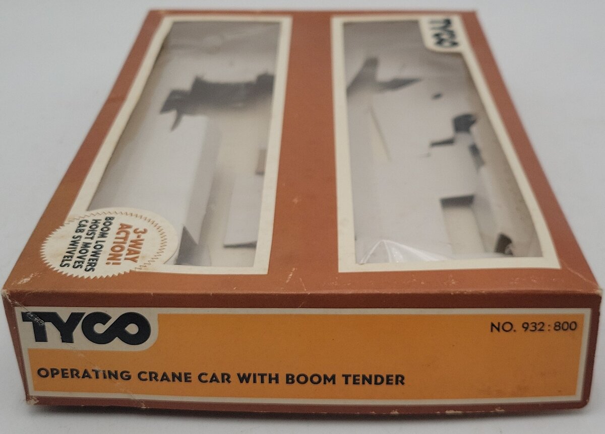 Tyco 932 HO Operating Crane Car with Boom Tender VG/Box