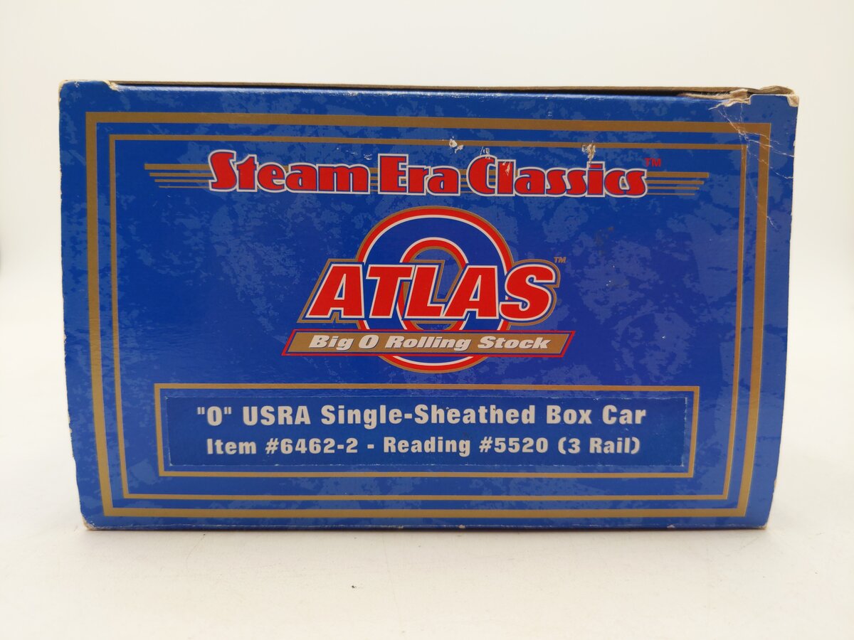 Atlas 6462-2 O Gauge Reading USRA Single Sheathed Boxcar #5520 (3-Rail) EX/Box