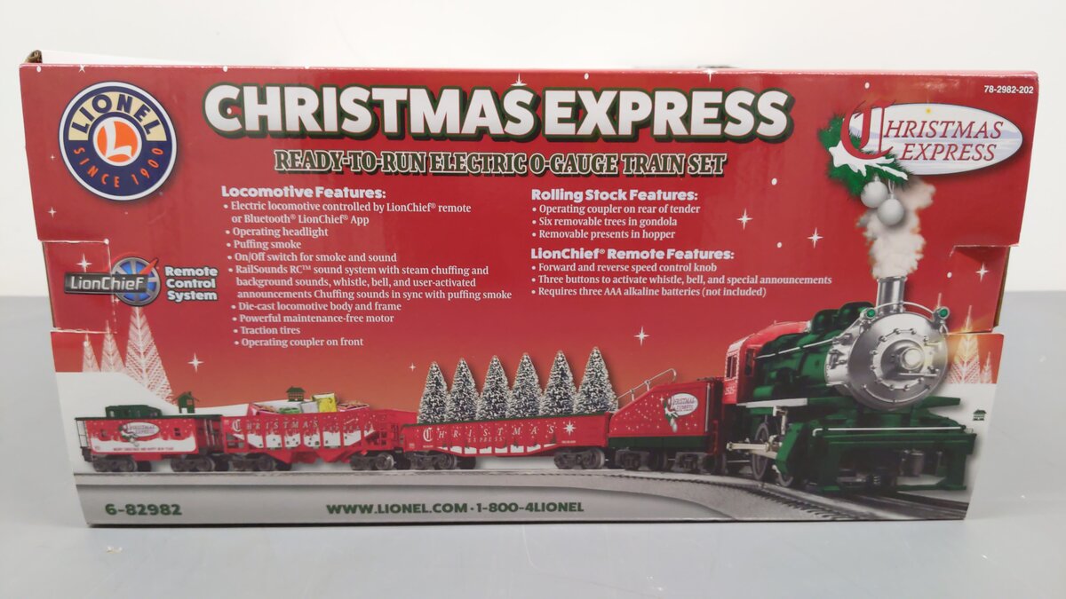 Lionel 6-82982 Christmas Express LionChief O Gauge Train Set with Bluetooth EX/Box