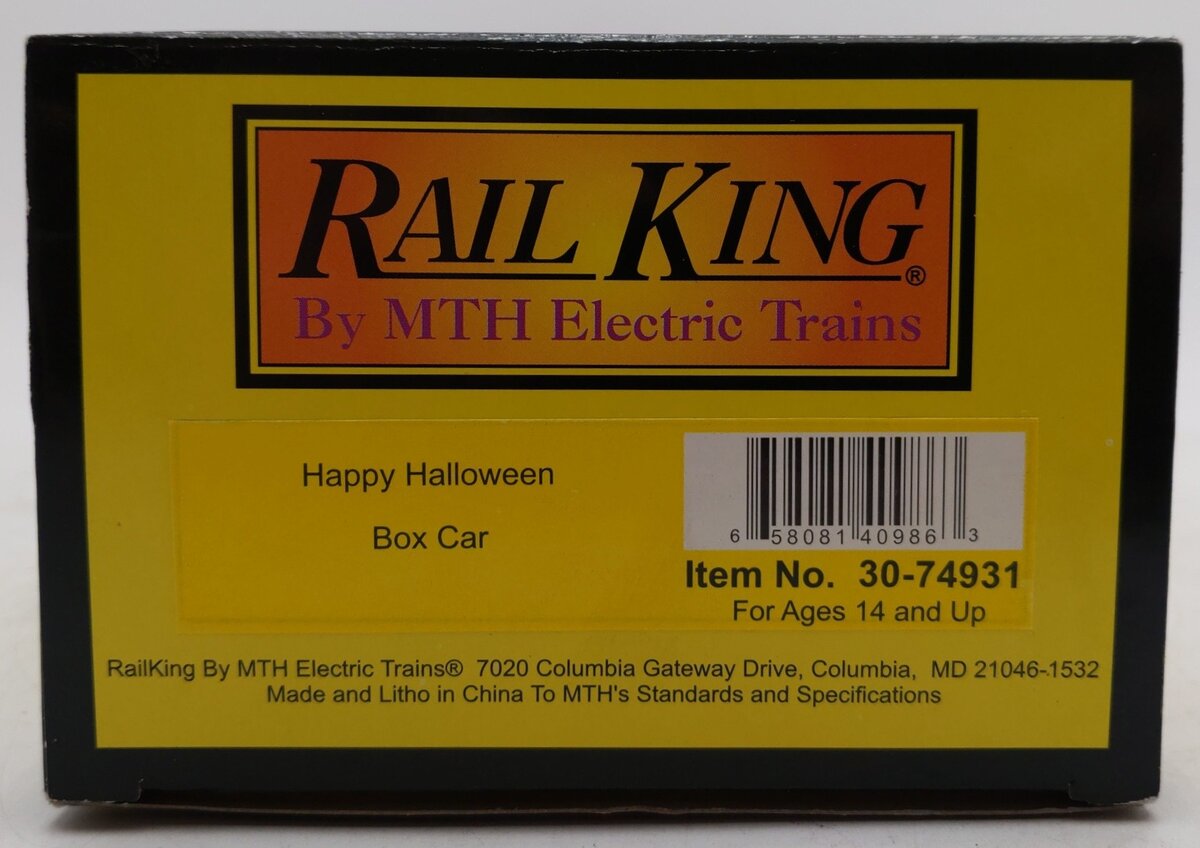 MTH 30-74931 O Halloween RailKing Boxcar EX/Box