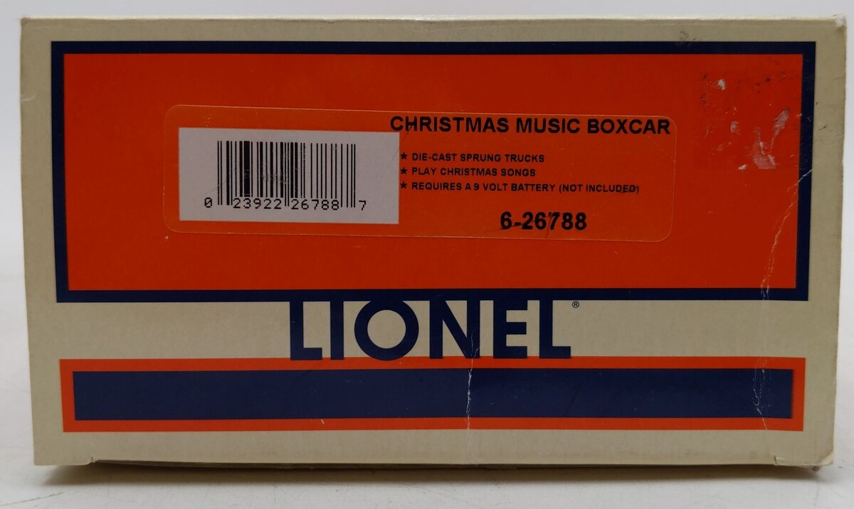 Lionel 6-26788 O Gauge Christmas Music Boxcar EX/Box