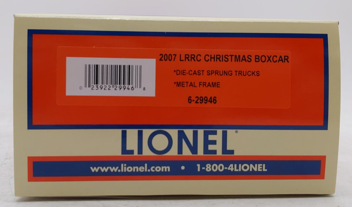 Lionel 6-29946 O Gauge 2007 LRRC Christmas Boxcar LN/Box