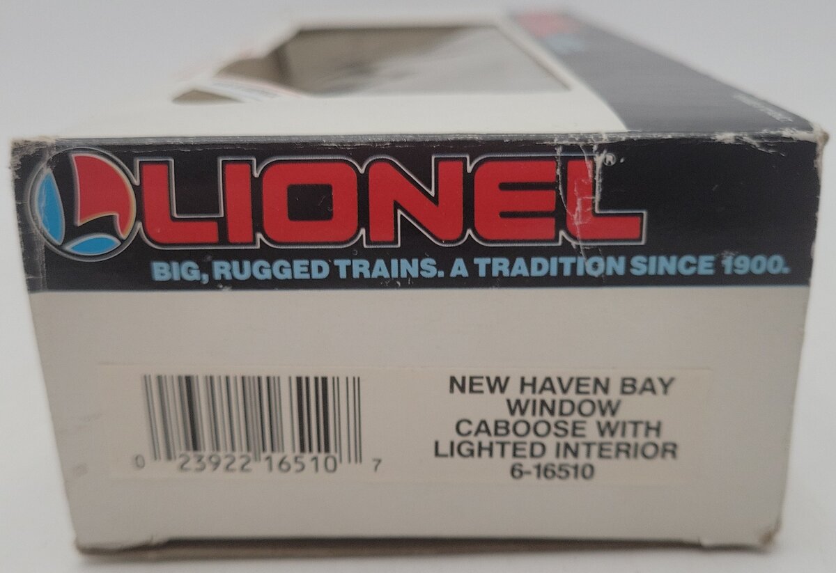 Lionel 6-16510 O New Haven Bay Window Caboose with Lighted Interior #16510 VG/Box