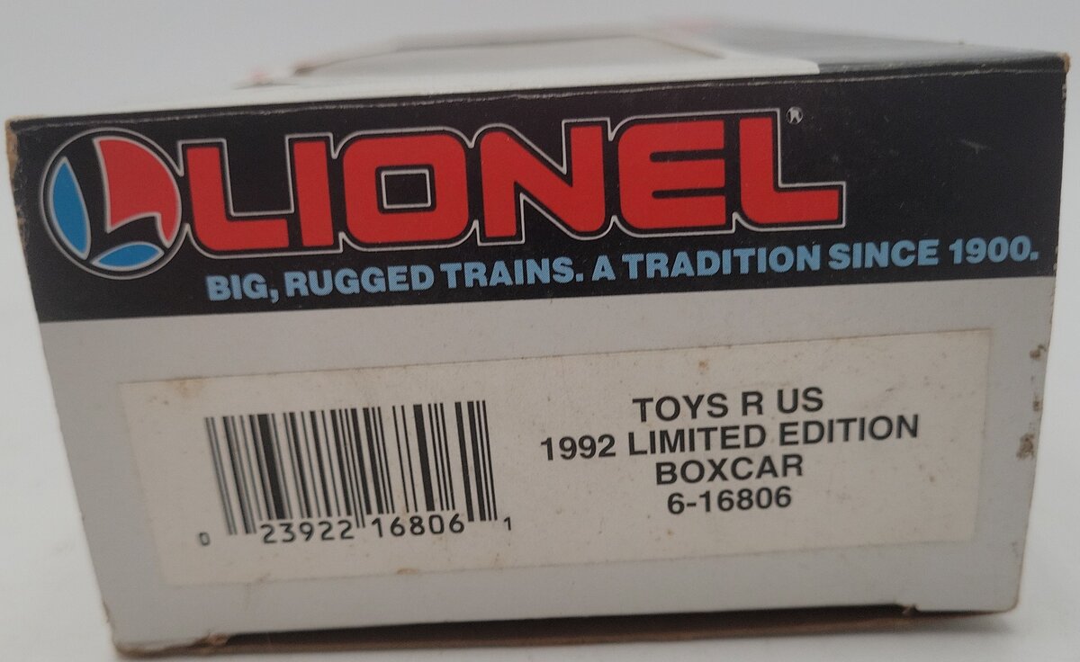 Lionel 6-16806 O Gauge Toys 'R' Us Boxcar EX/Box