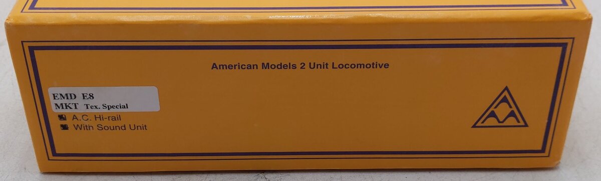 American Models S Scale MKT Texas Special EMD E8 AA Diesel Locomotives EX/Box