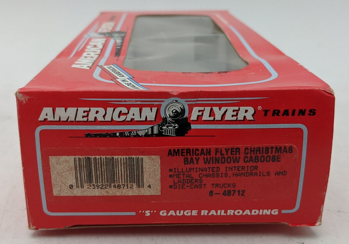 American Flyer 6-48712 S Gauge Christmas Lighted Bay Window Caboose #0101 LN/Box