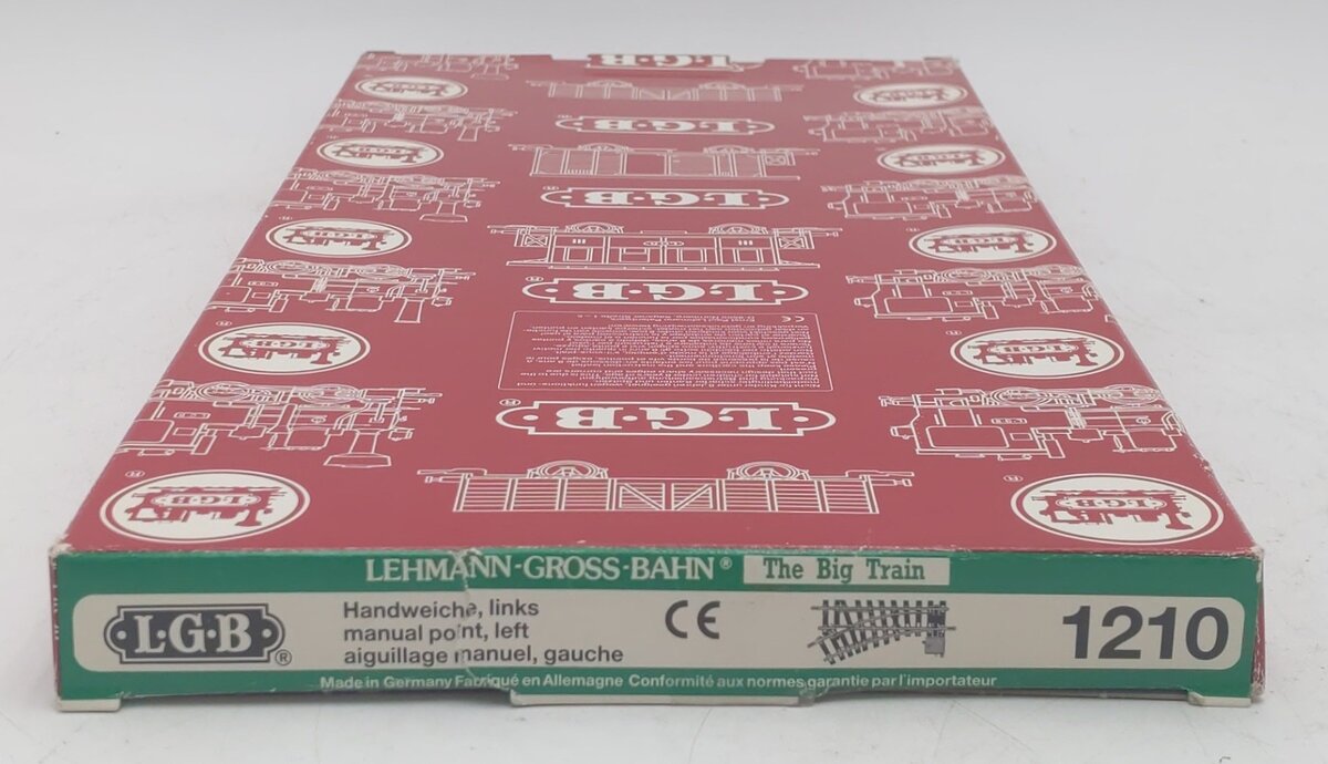 LGB 1210 G Gauge R1 Left Hand Manual Switch Turnout LN/Box
