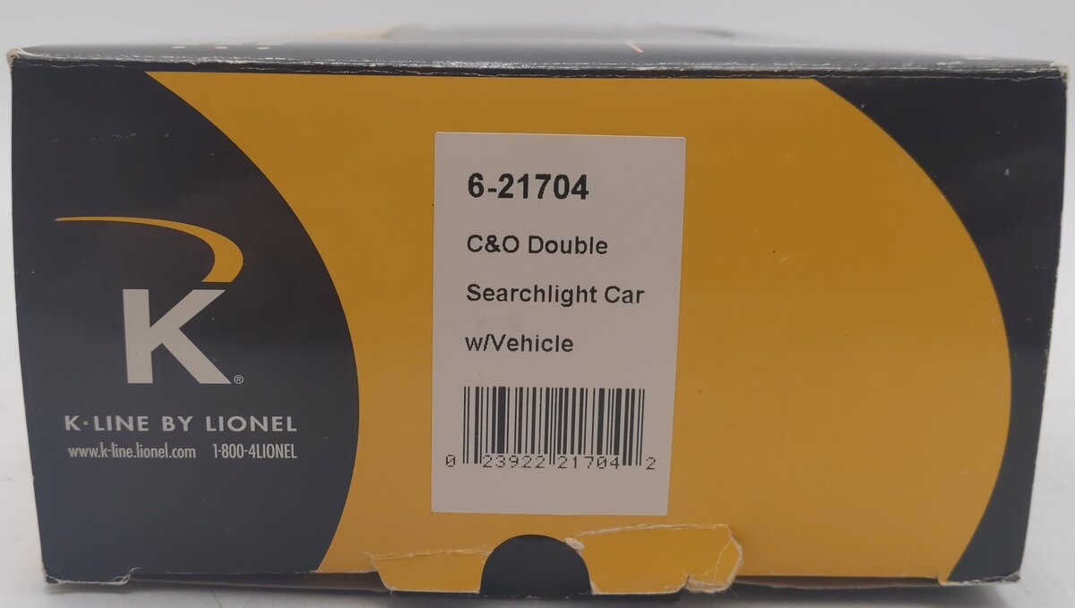 K-Line 6-21704 C&O Double Searchlight Car EX/Box