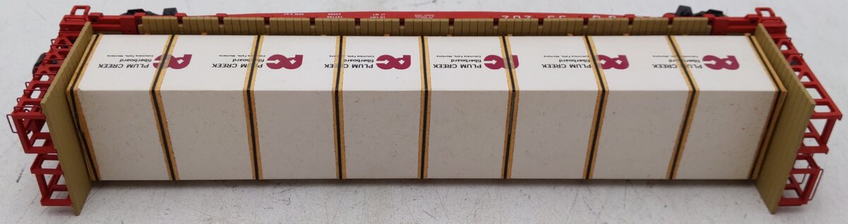 S-Helper 00159 "S" Scale CB&Q Bulkhead Flatcar W/ PC BM Load EX