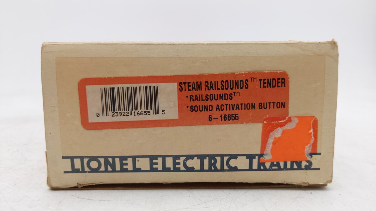 Lionel 6-16655 O Steam Railsounds Tender #1993 EX/Box