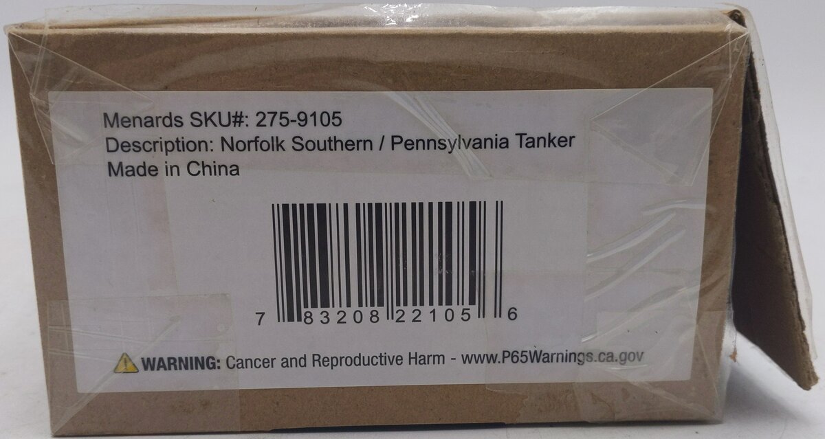 Menards 275-9105 O Gauge Norfolk Southern Pennsylvania Tanker #4072 EX/Box