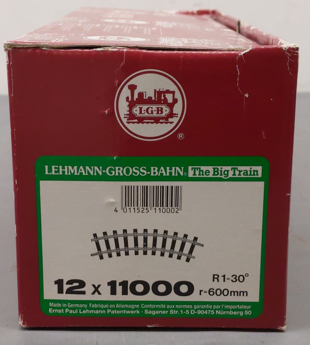 LGB 1100 G Scale 30 Degree Curved Track Sections (12) VG/Box