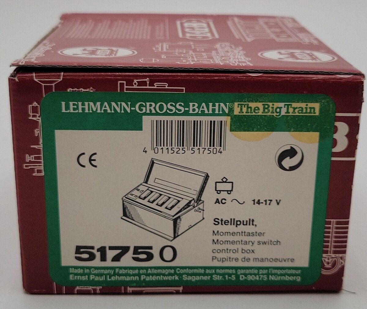 LGB 51750 G Momentary Switch Control Box VG/Box