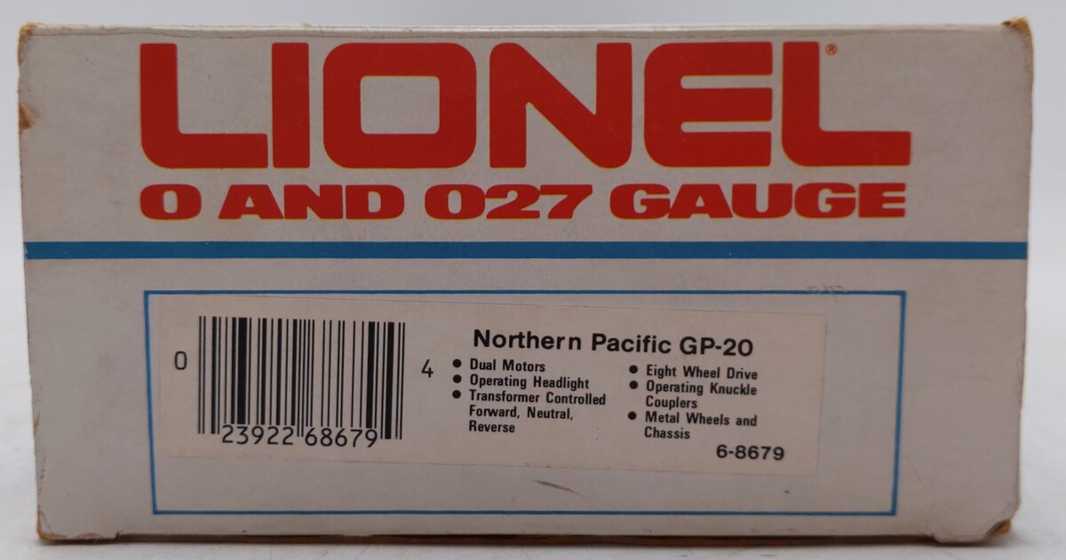 Lionel 6-8679 O Gauge Northern Pacific GP-20 Diesel Locomotive VG/Box
