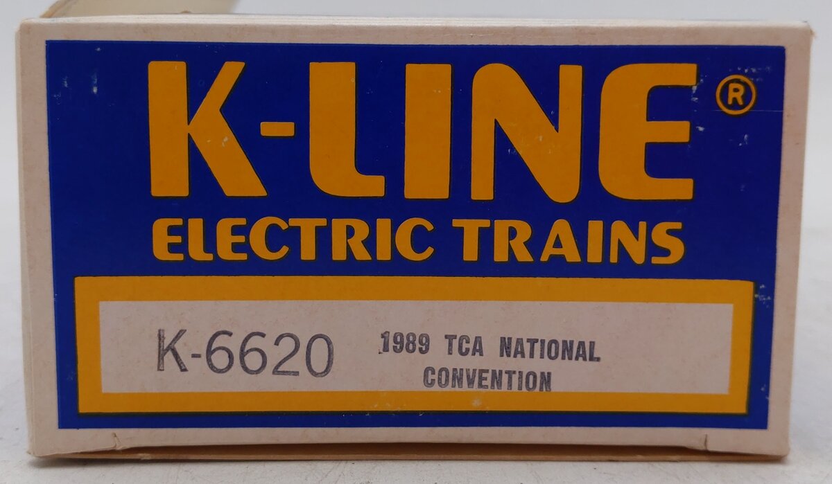 K-Line K6620 O Gauge Reading TCA-1989 Flatcar w/ Civil War Cannons VG/Box