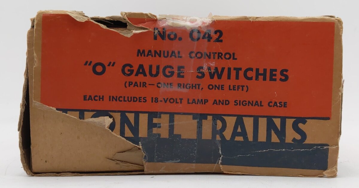 Lionel O42 Vintage O Gauge Manual Right-Hand Switches (Pair of 2) VG/Box