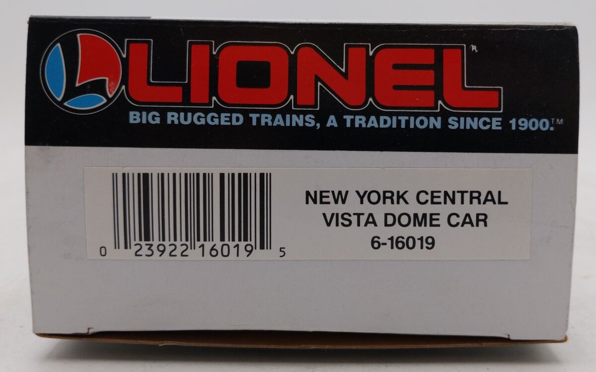 Lionel 6-16019 O Gauge New York Central "La Salle" Vista Dome Passenger Car EX/Box