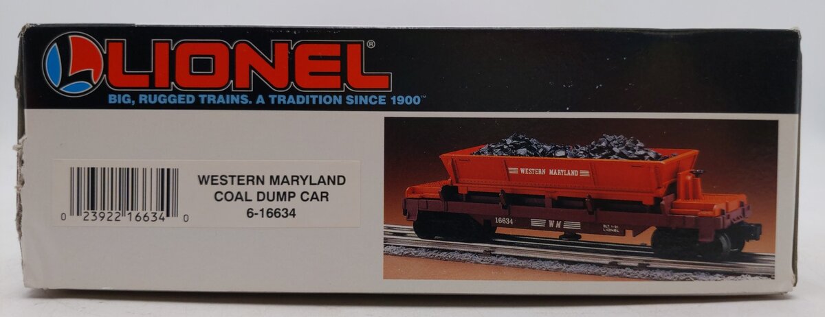 Lionel 6-16634 O Gauge Western Maryland Coal Dump Car #16634 LN/Box