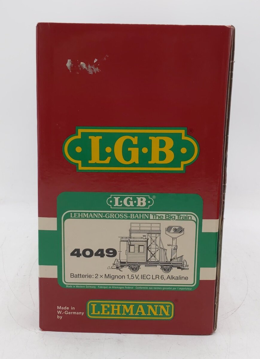 LGB 4049 G Scale Operating Searchlight Car w/ Metal Wheels VG/Box