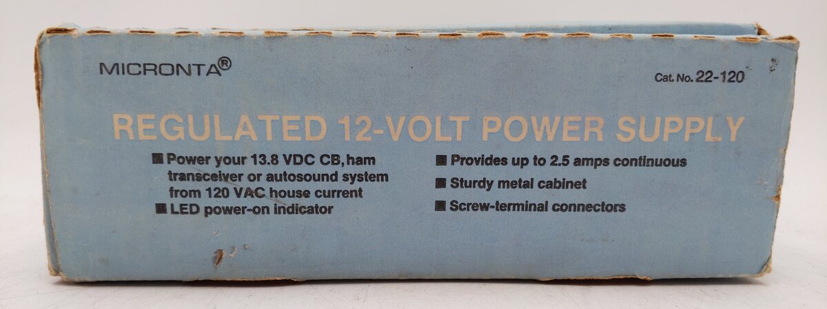 Micronta 22-120 Regulated 12-Volt Power Supply EX/Box