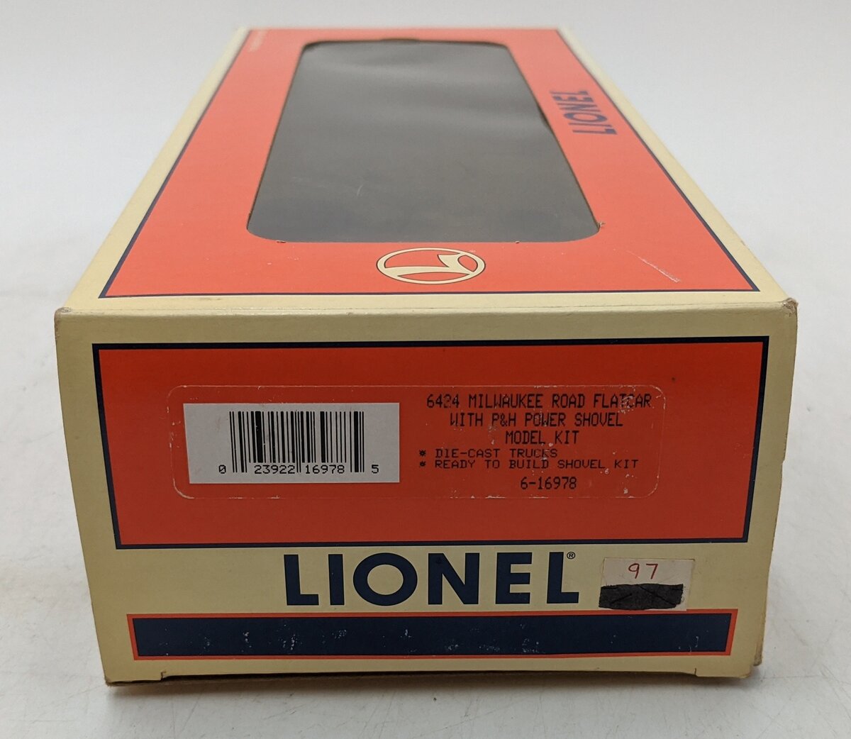 Lionel 6-16978 O Gauge Milwaukee Road Flat Car w/P&H Shovel Kit VG/Box