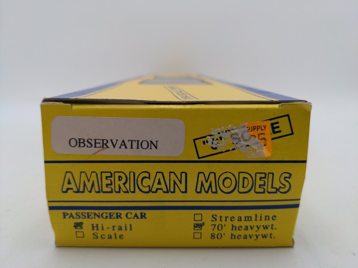 American Models S Pennsylvania 70' Heavyweight Observation Car #1462 VG/Box