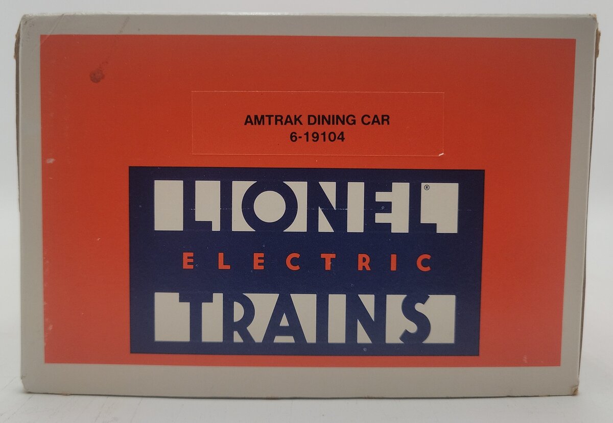 Lionel 6-19104 O Gauge Amtrak Aluminum Dining Passenger Car #9104 EX/Box