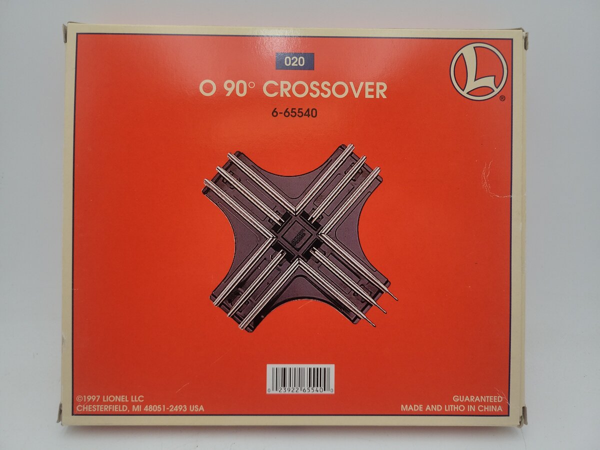 Lionel 6-65540 O Gauge 90 Degree Crossover EX/Box