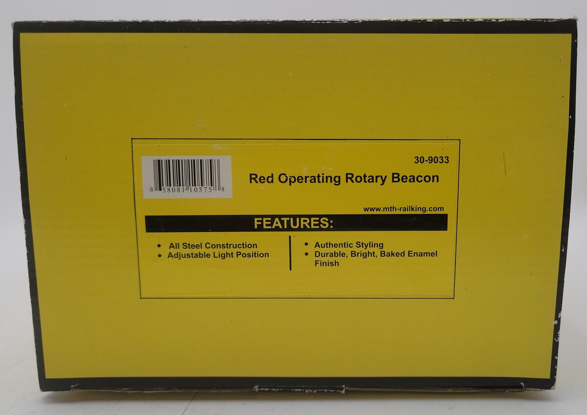 MTH 30-9033 O Gauge #394 Operating Red & Green Rotating Aircraft Beacon EX/Box
