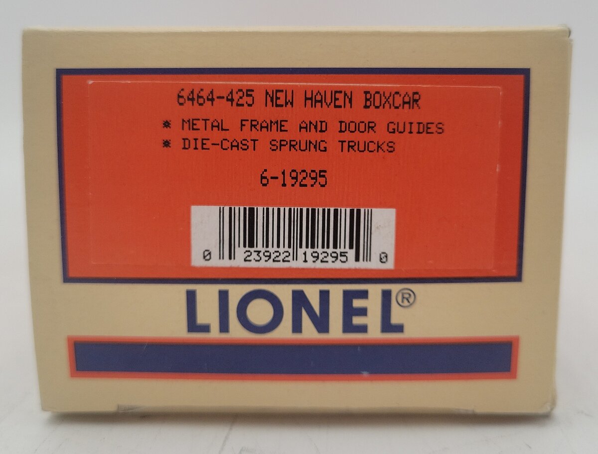 Lionel 6-19295 O Gauge New Haven Series VI Boxcar #6464-425 NIB