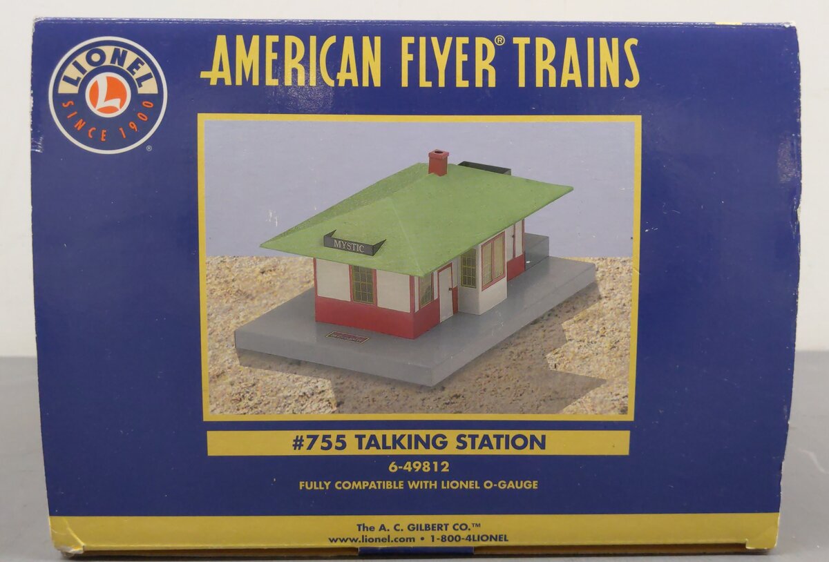 American Flyer 6-49812 S Gauge #755 Assembled Talking Station - No Microphone EX/Box