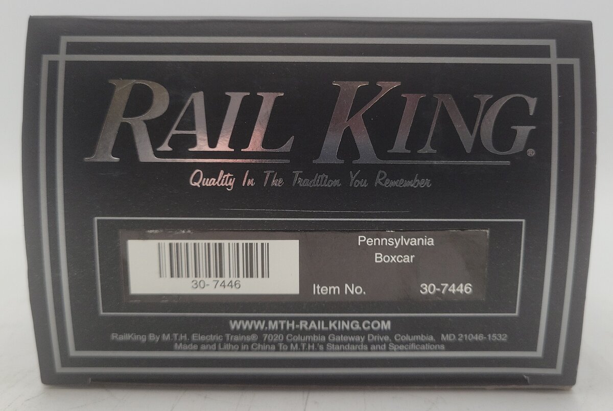 MTH 30-7446 O Gauge Gold Plated Pennsylvania Boxcar #28649 EX/Box