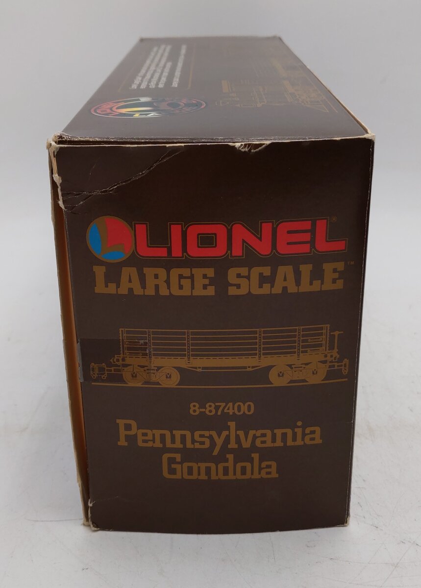 Lionel 8-87400 G Gauge Pennsylvania Gondola #400 LN/Box